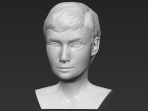 audrey hepburn bust 3d printing ready stl obj formats 3D प्रिंट मॉडल
