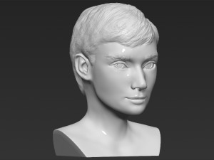 audrey hepburn bust 3d printing ready stl obj formats 3D प्रिंट मॉडल