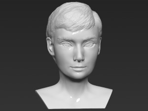 audrey hepburn bust 3d printing ready stl obj formats 3D प्रिंट मॉडल