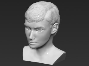 audrey hepburn bust 3d printing ready stl obj formats 3D प्रिंट मॉडल