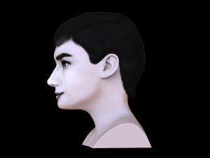 audrey hepburn black and white bust for full color 3d printing 3Dプリントモデル