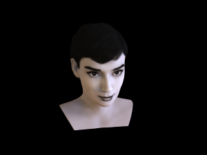 audrey hepburn black and white bust for full color 3d printing 3Dプリントモデル