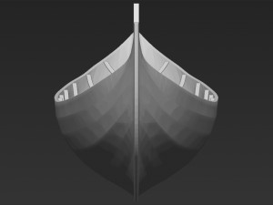 elven boat from lothlorien lord of the rings stl obj 3D-printmodel