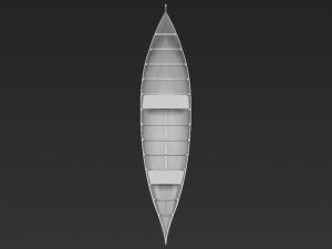 elven boat from lothlorien lord of the rings stl obj 3D-printmodel
