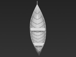 elven boat from lothlorien lord of the rings stl obj 3D-printmodel