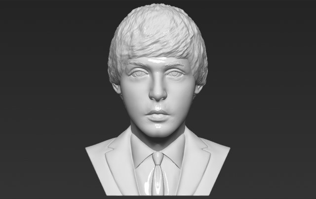 paul mccartney bust 3d printing ready stl obj 3Dプリントモデル .c4d .max .obj .3ds .fbx .stl .blend 