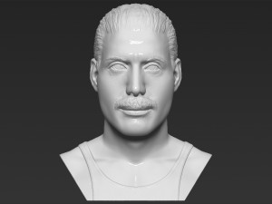 freddie mercury bust 3d printing ready stl obj formats 3D Print Model