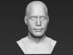 freddie mercury bust 3d printing ready stl obj formats Model do druku 3D