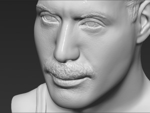 freddie mercury bust 3d printing ready stl obj formats Model do druku 3D