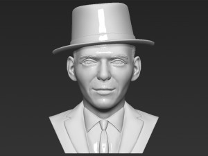 frank sinatra bust 3d printing ready stl obj formats 3D Baskı Modeli