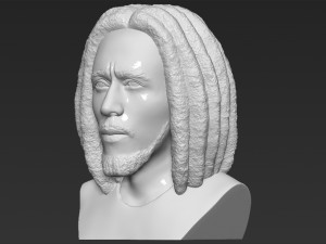 bob marley bust 3d printing ready stl obj formats Model Cetak 3D
