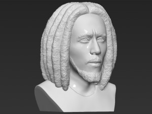 bob marley bust 3d printing ready stl obj formats Model Cetak 3D