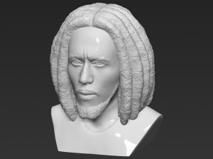bob marley bust 3d printing ready stl obj formats Model Cetak 3D