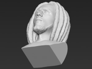 bob marley bust 3d printing ready stl obj formats Model Cetak 3D