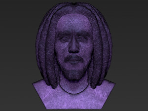 bob marley bust 3d printing ready stl obj formats Model Cetak 3D
