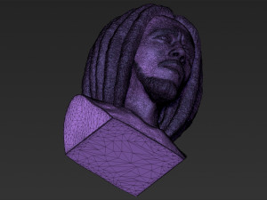 bob marley bust 3d printing ready stl obj formats Model Cetak 3D