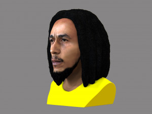bob marley bust ready for full color 3d printing 3D 프린트 모델