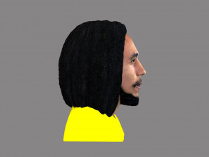 bob marley bust ready for full color 3d printing 3D 프린트 모델
