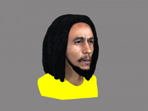 bob marley bust ready for full color 3d printing 3D 프린트 모델