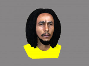 bob marley bust ready for full color 3d printing 3D 프린트 모델