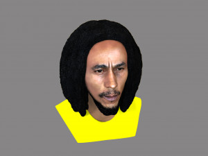 bob marley bust ready for full color 3d printing 3D 프린트 모델