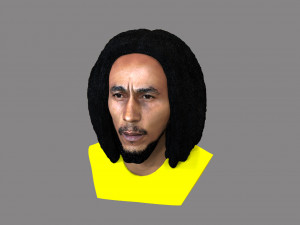 bob marley bust ready for full color 3d printing 3D 프린트 모델