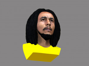 bob marley bust ready for full color 3d printing 3D 프린트 모델