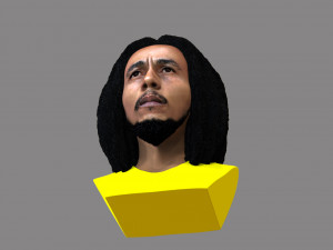 bob marley bust ready for full color 3d printing 3D 프린트 모델