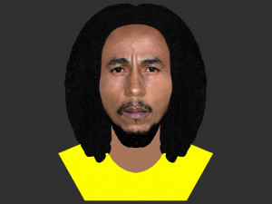 bob marley bust ready for full color 3d printing 3D 프린트 모델