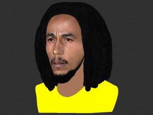 bob marley bust ready for full color 3d printing 3D 프린트 모델