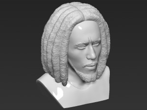bob marley bust ready for full color 3d printing 3D 프린트 모델