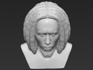 bob marley bust ready for full color 3d printing 3D 프린트 모델