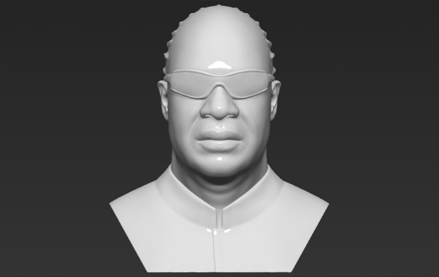 stevie wonder bust 3d printing ready stl obj formats Modèles 3D en vedette .c4d .max .obj .3ds .fbx .stl .blend 
