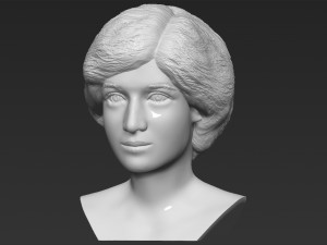 princess diana bust 3d printing ready stl obj formats 3D Baskı Modeli