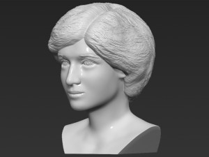 princess diana bust 3d printing ready stl obj formats 3D Baskı Modeli