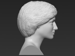 princess diana bust 3d printing ready stl obj formats 3D Baskı Modeli