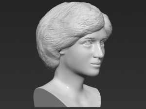 princess diana bust 3d printing ready stl obj formats 3D Baskı Modeli