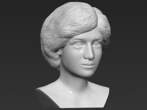princess diana bust 3d printing ready stl obj formats 3D Baskı Modeli