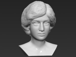 princess diana bust 3d printing ready stl obj formats 3D Baskı Modeli