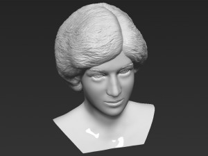 princess diana bust 3d printing ready stl obj formats 3D Baskı Modeli