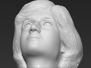 princess diana bust 3d printing ready stl obj formats 3D Baskı Modeli