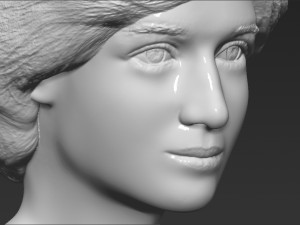 princess diana bust 3d printing ready stl obj formats 3D Baskı Modeli