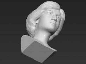 princess diana bust 3d printing ready stl obj formats 3D Baskı Modeli