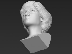 princess diana bust 3d printing ready stl obj formats 3D Baskı Modeli