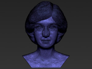 princess diana bust 3d printing ready stl obj formats 3D Baskı Modeli