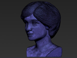 princess diana bust 3d printing ready stl obj formats 3D Baskı Modeli