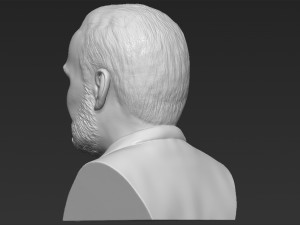 buzz aldrin bust 3d printing ready stl obj formats Model Cetak 3D