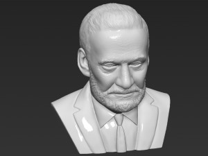 buzz aldrin bust 3d printing ready stl obj formats Model Cetak 3D