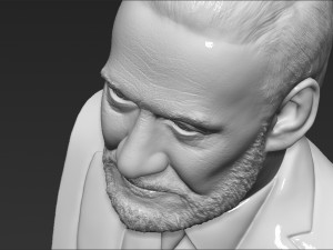 buzz aldrin bust 3d printing ready stl obj formats Model Cetak 3D