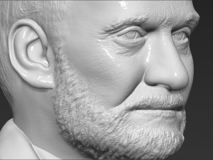 buzz aldrin bust 3d printing ready stl obj formats Model Cetak 3D